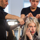 Getting your hair done isn’t so tedious if you can schmooze at the same time.